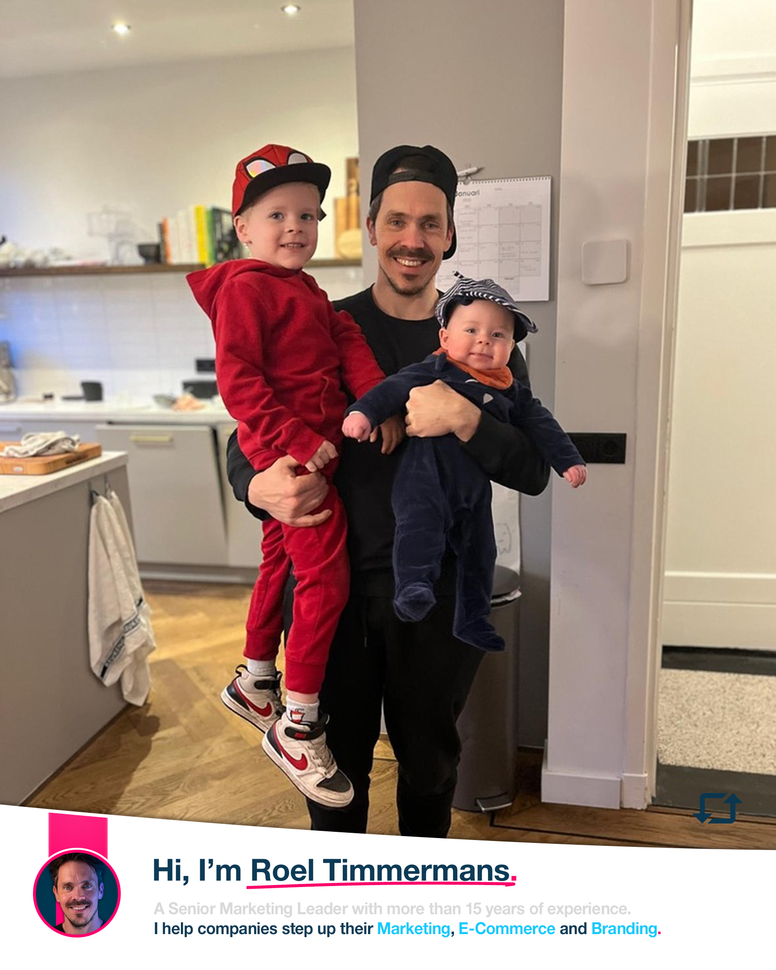  I talk about marketing a lot, but also I’m a human being. So my life at home is also a big part of what defines me. It also gives me lessons I use in marketing. 